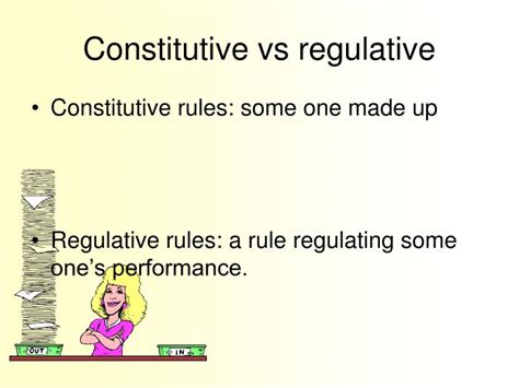 constitutive rules and regulative rules examples