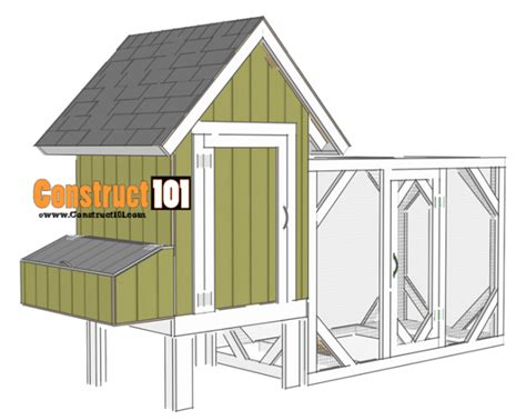Construct101 Chicken Coop Plans