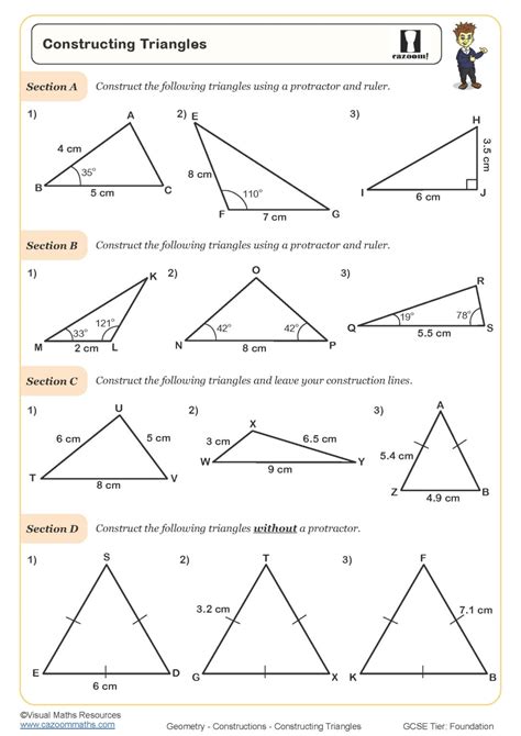 constructing triangles exam questions