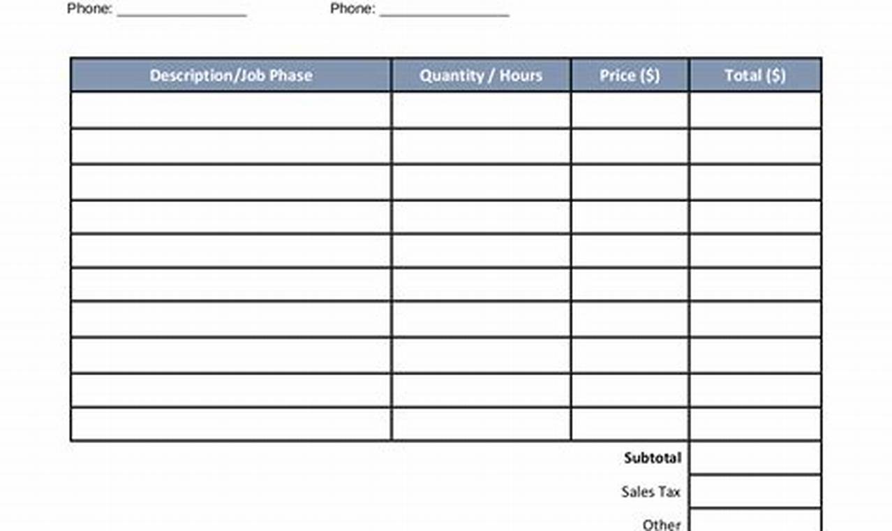 Construction Invoice Layout: A Comprehensive Guide to Creating Effective Invoices
