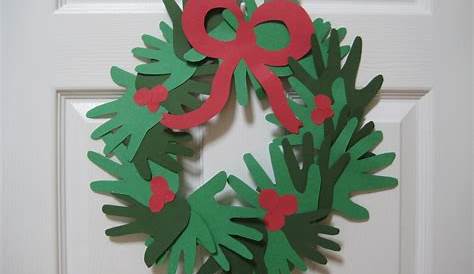 Construction Paper Hand Wreath Pin On Crafts