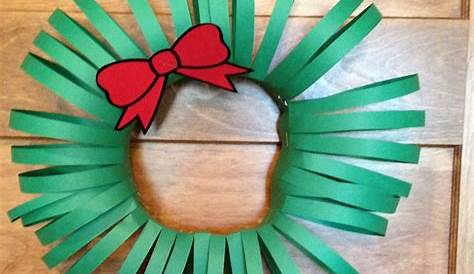 Construction Paper Wreath Craft Miniature Christmas s Office