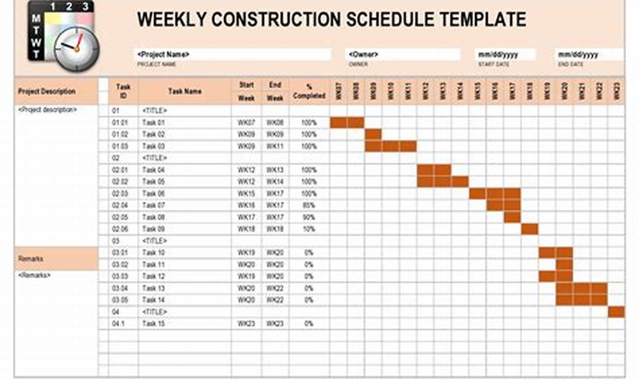 Construction Schedule with Excel: A Guide to Efficient Project Planning