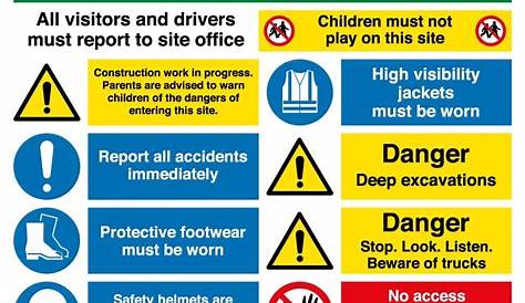 Construction Site Safety Banners Signs (Children) EBay