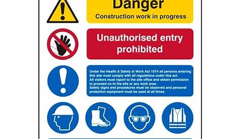 Construction Site Safety Notice Board JH Signage Limited