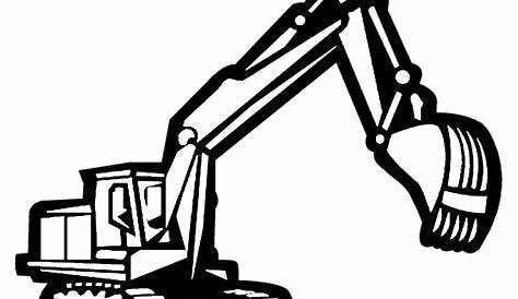 Construction vehicle clipart black and white pictures on