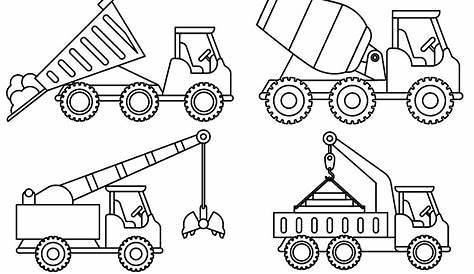 Construction Vehicles Coloring Pages Download And Print