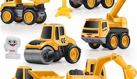 Amazon Com Here Fashion Engineering Construction Vehicles Mental And Plastic Set With 4 Unit Vehicle Toys Amp Games Construction Vehicles Toys Toy Car