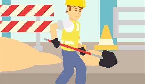 Construction Worker Cartoon Gif Road By Ilya Tkachenko On Dribbble