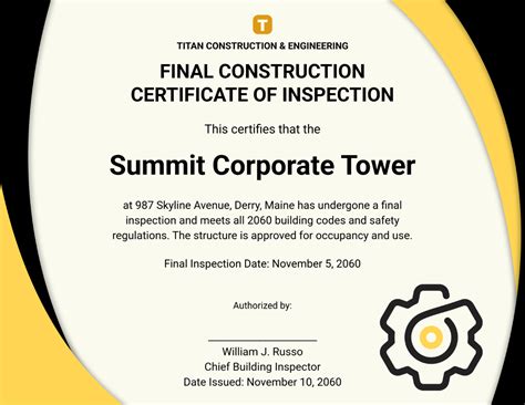 construction certification paid