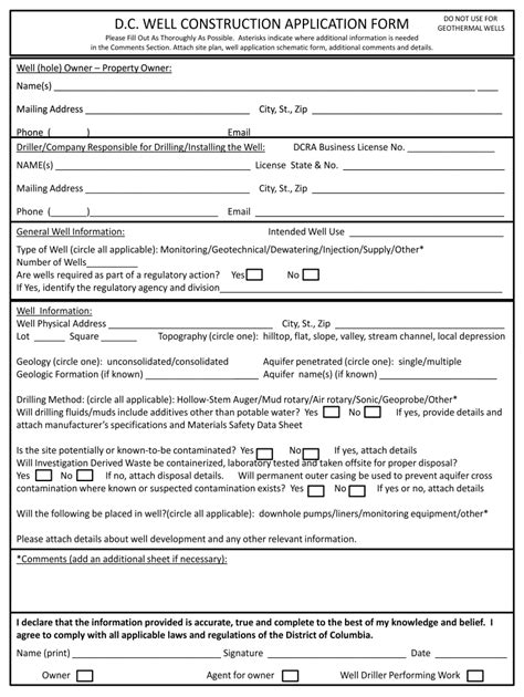 construction employment application form template