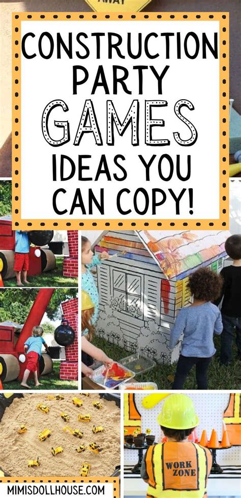 Construction Party Game Ideas