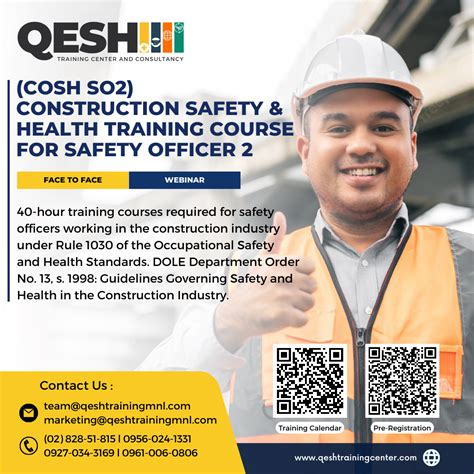 construction safety officer training center Philippines