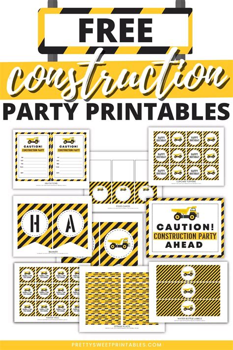 Construction Theme Party Free Printables