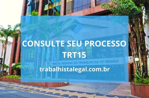 consulta de processo trt15