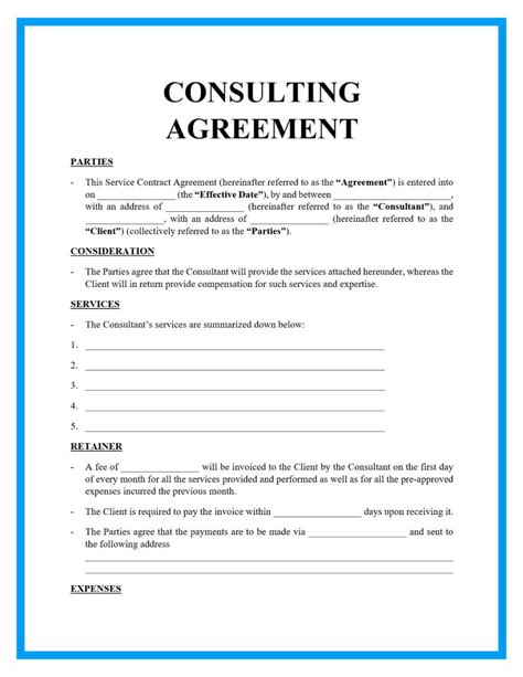 Consultant Template Contract