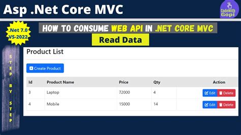 consume web api in asp net mvc