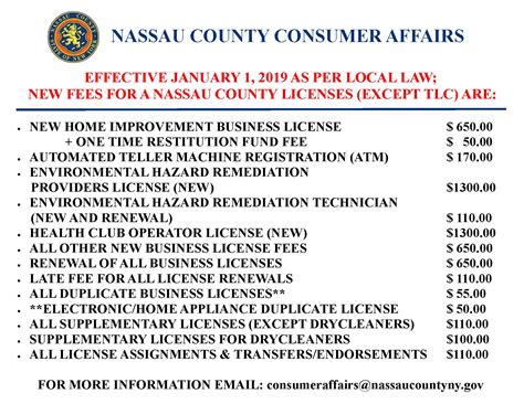 consumer complaint nassau county