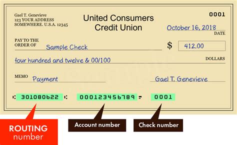 consumer credit union bank routing number