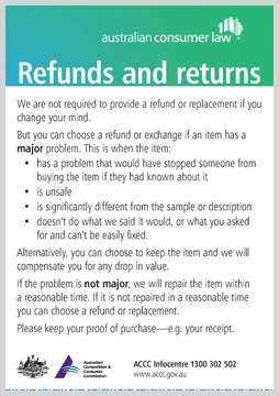 consumer goods act refund