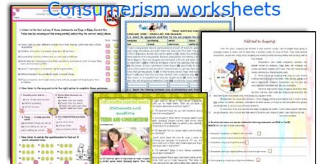 Consumerism Printable Worksheets