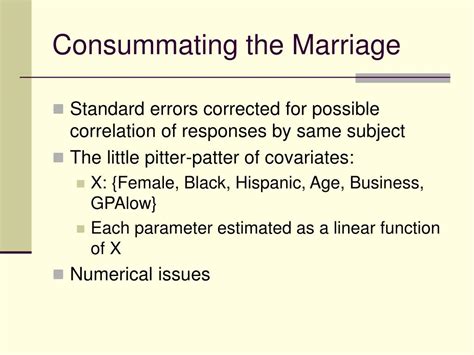 consummating the marriage