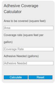 Contact Adhesive Coverage