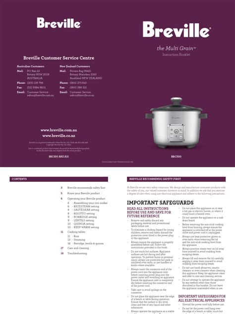 Contact Breville Customer Service
