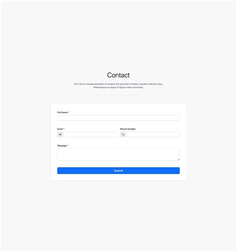 contact form bootstrap with code