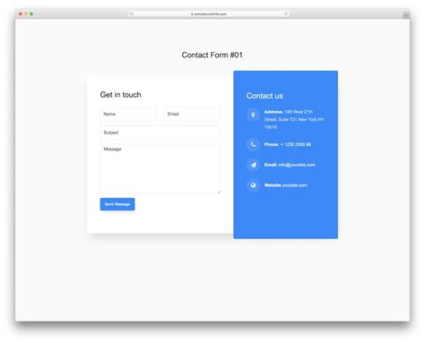 contact form html css bootstrap 5