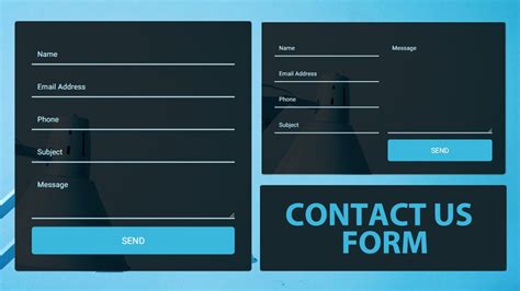 contact us page design in html