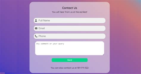 contact us page in html and css with source code