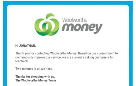 contact woolworths via email