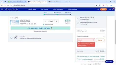 contacts discount code