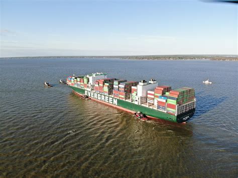 container ship grounded in chesapeake bay
