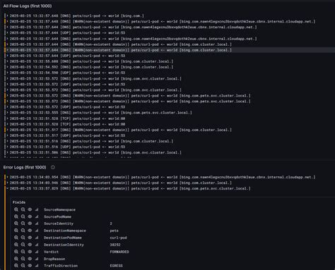 Container System Logs