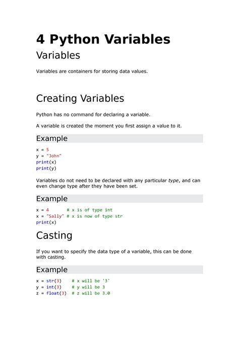 Containers For Storing Data Values In Python