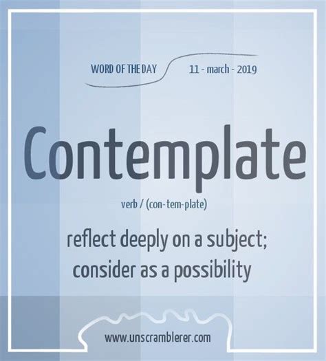 contemplated meaning in english