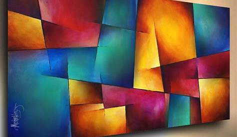 Large contemporary Abstract painting 60x30 mixed on Gallery canvas