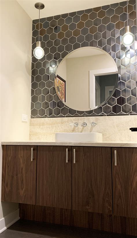 Mirrors Powder room design, Bathroom, Round mirror bathroom