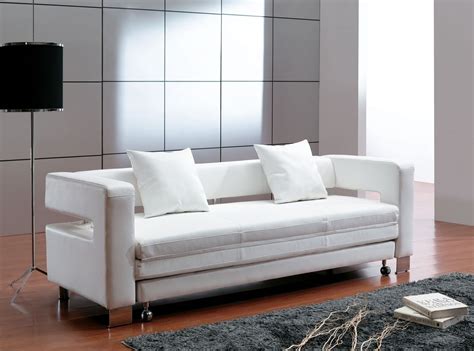 This Contemporary Sofa Bed In White For Living Room
