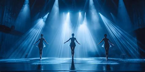 現代舞踊の舞台で光を浴びて踊るダンサー