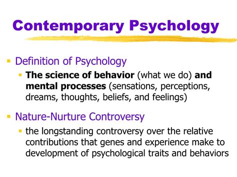 contemporary definition of psychology