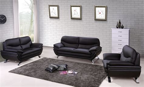 Contemporary Sofa Set Leather