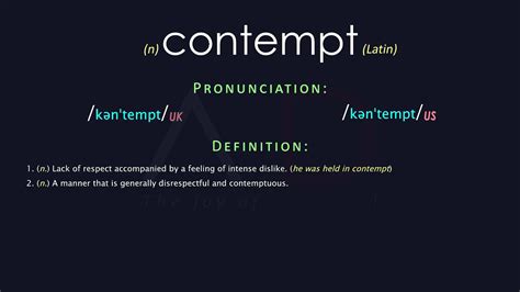 contempt meaning in english
