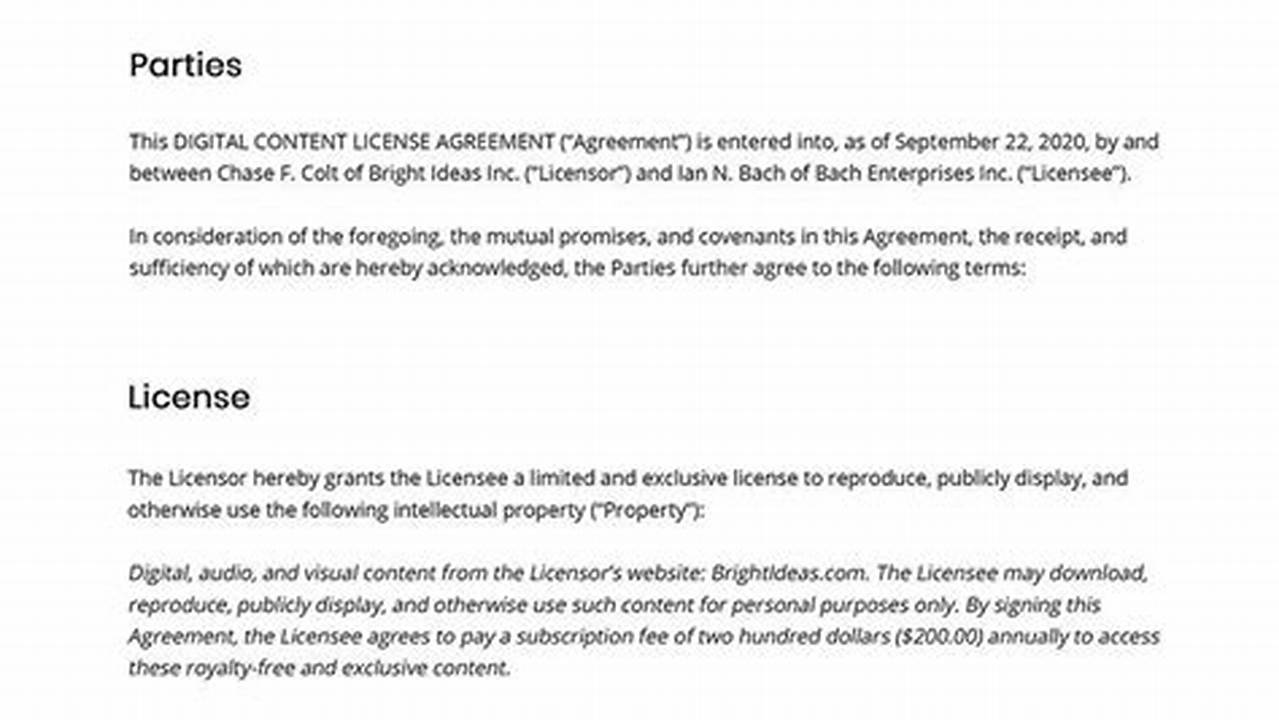 Content License Agreement