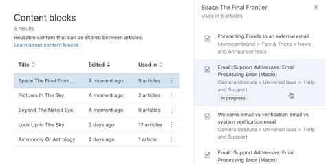 Content Blocks Zendesk