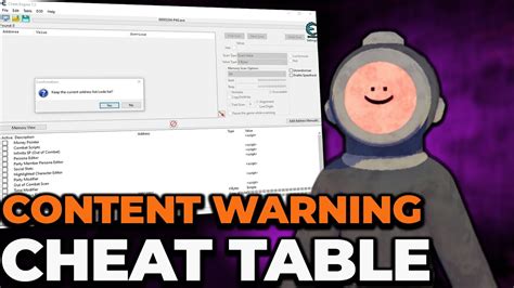 content warning cheat table