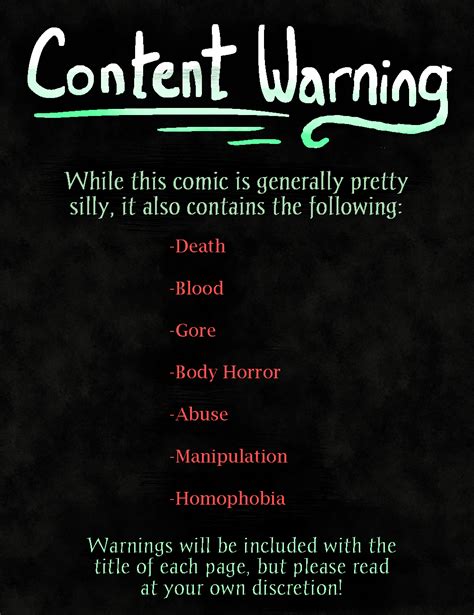 content warning monsters list