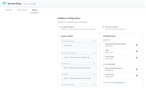 Contentful Sidebar Extension